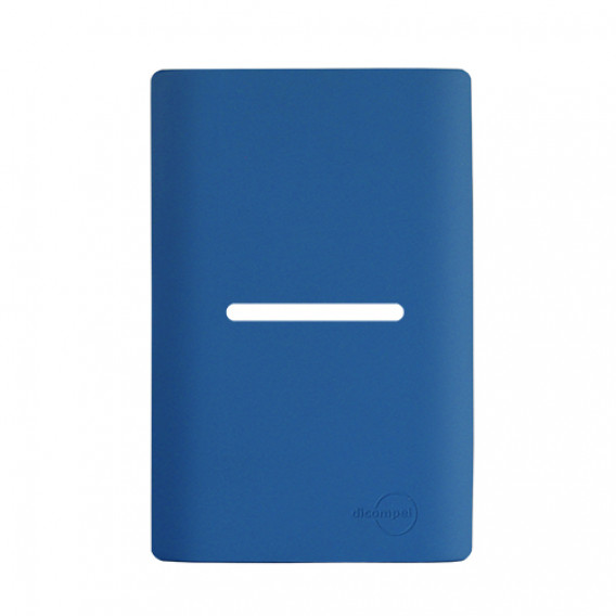 Placa p/ 1 Interruptor Horizontal 4x2 - Novara Azul Fosco